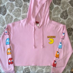 Pac Man Cropped Hoodie and Tee